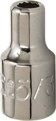 Proto - 5/32", 1/4" Drive, Standard Hand Socket - 12 Points, 7/8" OAL, Alloy Steel, Chrome Finish - A1 Tooling