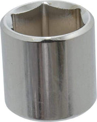 Proto - 1/4" Drive, Standard Hand Socket - 6 Points, 7/8" OAL, Alloy Steel, Chrome Finish - A1 Tooling