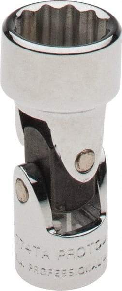 Proto - 7/16", 1/4" Drive, Standard Hand Socket - 12 Points, 1-13/32" OAL, Alloy Steel, Chrome Finish - A1 Tooling