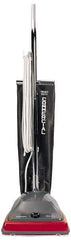 Sanitaire - Single Motor Lightweight Upright Vacuum Cleaner - 12" Cleaning Width, 5" Amps, Comfort Hand Grip, Gray with Black Bag - A1 Tooling