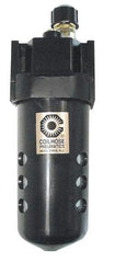 Coilhose Pneumatics - 1/2 NPT Port, 250 Max psi, Standard Lubricator - Metal Bowl with Sight Glass, Cast Aluminum Body, 160 CFM, 250°F Max, 2-3/4" Wide x 8" High - A1 Tooling