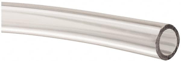 Made in USA - 3/8" ID x 1/2" OD, 1/16" Wall Thickness, Cut to Length (100' Standard Length) PVC Tube - Clear, 40 Max psi, 68 Shore A Hardness - A1 Tooling