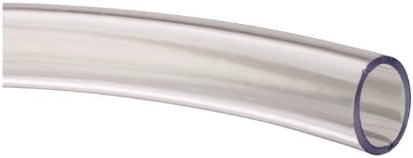 Made in USA - 1/2" ID x 5/8" OD, 1/16" Wall Thickness, Cut to Length (100' Standard Length) PVC Tube - Clear, 30 Max psi, 68 Shore A Hardness - A1 Tooling