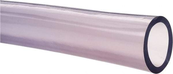 Made in USA - 1-1/2" ID x 2" OD, 1/4" Wall Thickness, Cut to Length (50' Standard Length) PVC Tube - Clear, 40 Max psi, 68 Shore A Hardness - A1 Tooling