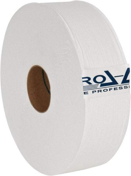 PRO-SOURCE - 4,000' Roll Length x 3.6" Sheet Width, Jumbo Roll Toilet Tissue - Single Ply, White, Recycled Fiber - A1 Tooling