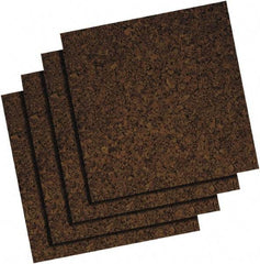 Quartet - 12" Wide x 12" High Adhesive Cork Board - Brown - A1 Tooling