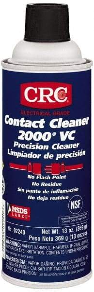 CRC - 13 Ounce Aerosol Contact Cleaner - 30,800 Volt Dielectric Strength, Nonflammable, Food Grade, Plastic Safe - A1 Tooling