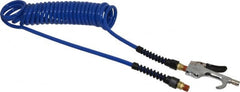 Coilhose Pneumatics - 1/4" ID Thumb Lever Air Gun Assembly - 15' Long Polyurethane Hose - A1 Tooling