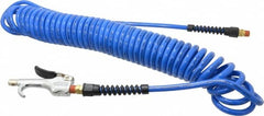 Coilhose Pneumatics - 1/4" ID Thumb Lever Air Gun Assembly - 25' Long Polyurethane Hose - A1 Tooling