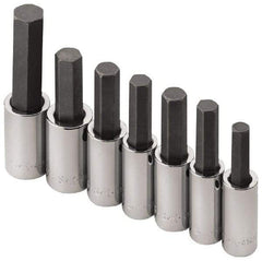 SK - 1/2" Drive Hex Bit Socket Extension Set - 7 Pieces - A1 Tooling