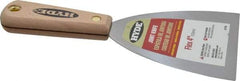 Hyde Tools - 4" Wide Steel Putty Knife - Flexible, Hardwood Handle, 7-3/4" OAL - A1 Tooling