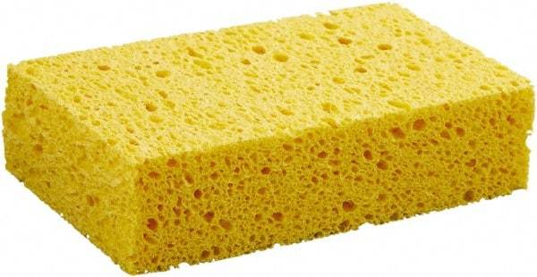 Boardwalk - 6" Long x 3-5/8" Wide x 1" Thick Cleansing Pad - Non-Abrasive, Yellow - A1 Tooling