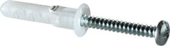 Toggler - 5/16" Diam, 5/16" Drill, 1-5/8" OAL, 1-3/8" Min Embedment Lag Shield Concrete Anchor - Plastic, Flange Head - A1 Tooling