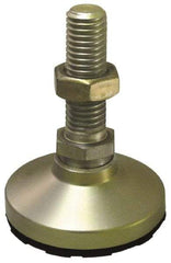 Gibraltar - 1-8 Bolt Thread, Studded Pivotal Stud Mount Leveling Pad & Mount - 2,000 Max Lb Capacity, 4" Base Diam - A1 Tooling