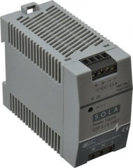 Sola/Hevi-Duty - 100 Watt, 3 to 2.5 Amp, 264 VAC, 375 VDC Input, 10 to 12 VDC Output, DIN Rail Power Supply - Screw Terminal Connection, 1 Output, 1.77 Inch Wide x 3.58 Inch Deep x 2.95 Inch High, Up to 80% Efficiency, 14 to 140°F, Green LED Display - A1 Tooling