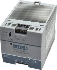 Sola/Hevi-Duty - 100 Watt, 4.20 Amp, 132 VAC, 264 VAC, 375 VDC Input, 24 to 28 VDC Output, DIN Rail Power Supply - Screw Terminal Connection, 1 Output, 2.85 Inch Wide x 3.8 Inch Deep x 2.95 Inch High, Up to 88% Efficiency, 14 to 140°F, Green LED Display - A1 Tooling