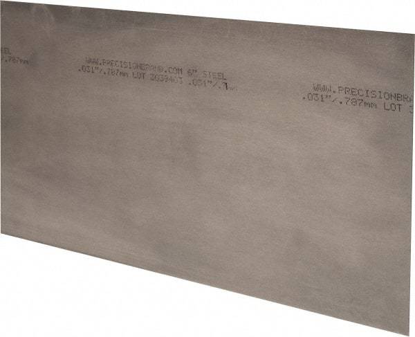 Precision Brand - 10 Piece, 18 Inch Long x 6 Inch Wide x 0.031 Inch Thick, Shim Sheet Stock - Steel - A1 Tooling