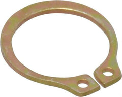 Rotor Clip - 11.89mm Groove Diam, 1/2" Shaft Diam, Cadmium-Plated Steel, Snap External Retaining Rings - 0.039" Groove Width, 0.016" Groove Depth, 0.035" Ring Thickness, Grade 1060-1090 - A1 Tooling