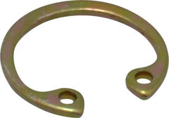 Rotor Clip - 0.035" Thick, Cadmium-Plated Finish, Steel Snap Internal Retaining Ring - 0.039" Groove Width, 0.015" Groove Depth, 0.53" Groove Diam, Grade 1060-1090 - A1 Tooling