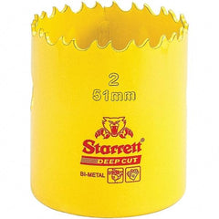 Starrett - 2" Diam, 2" Cutting Depth, Hole Saw - High Speed Steel Saw, Toothed Edge - A1 Tooling