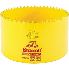 Starrett - 3-1/8" Diam, 1-5/8" Cutting Depth, Hole Saw - High Speed Steel Saw, Toothed Edge - A1 Tooling