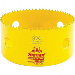 Starrett - 3-3/4" Diam, 1-5/8" Cutting Depth, Hole Saw - High Speed Steel Saw, Toothed Edge - A1 Tooling