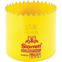 Starrett - 1-7/8" Diam, 1-5/8" Cutting Depth, Hole Saw - High Speed Steel Saw, Toothed Edge - A1 Tooling