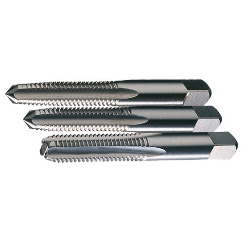 ‎5/8-18 UNF 4 Flute H3 Taper-Plug-Bottoming HSS Standard Straight Flute 3-Piece Hand Tap Set- Bright - Exact Industrial Supply