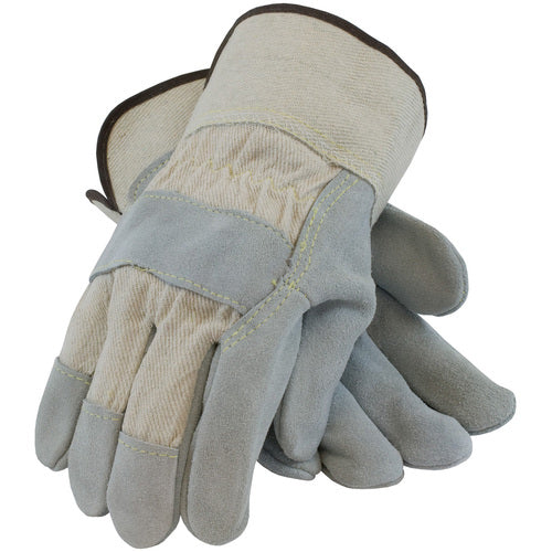 ‎80-8800/XL Split Leather Palm - Platinum Series - Heavy Side - Heavy White Canvas - Kevlar Stitch - SC