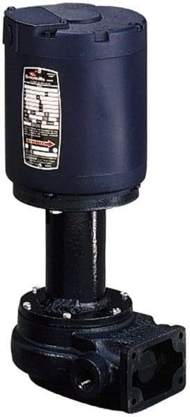 Graymills - 115 Volt, 1/6 hp, 1 Phase, 3,450 RPM, Cast Iron Flanged Outside Suction Machine Tool & Recirculating Pump - 7-1/2" Long x 4-1/2" Mounting Flange Width, NPT Thread, Glass Filled Celcon Impeller - A1 Tooling