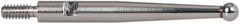 INTERAPID - 0.08" Ball Diam, Steel, Ball Test Indicator Contact Point - 13/16" Contact Point Length, Use with Brown & Sharpe 310-3, 311-3, 310-b-3, 311-bn-3, 312-3 & 312-4 INTERAPID 312 Dial Test Indicators - A1 Tooling