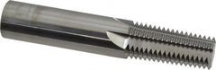 Scientific Cutting Tools - 1, 2 - 11-1/2 Thread, 3/4" Shank Diam, Bright Coating, Solid Carbide Straight Flute Thread Mill - 5 Flutes, 4" OAL, 1" Min Noml Diameter - A1 Tooling