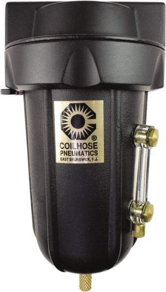 Coilhose Pneumatics - 3/8" Port Coalescing Filter - Aluminum Bowl, 0.1 Micron Rating, 5-5/8" High - A1 Tooling