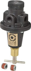 Coilhose Pneumatics - 1/4 NPT Port, 40 CFM, Cast Aluminum Tamper Proof Heavy-Duty T-Handle Regulator - 0 to 60 psi Range, 250 Max psi Supply Pressure, 1/4" Gauge Port Thread, 3" Wide x 5-1/2" High - A1 Tooling