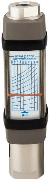 Hedland - 1/2" NPTF Port Compressed Air & Gas Flowmeter - 600 Max psi, 50 SCFM, Anodized Aluminum - A1 Tooling