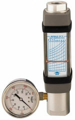 Hedland - 3/4" NPTF Port Flowmeter with Gage Installed - 600 Max psi, 50 SCFM, Anodized Aluminum - A1 Tooling