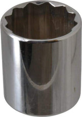 Proto - 3/8" Drive, Standard Hand Socket - 12 Points, 1-5/16" OAL, Chrome Vanadium, Chrome Finish - A1 Tooling