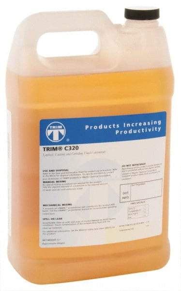 Master Fluid Solutions - Trim C320, 1 Gal Bottle Cutting & Grinding Fluid - Synthetic, For Drilling, Form-Grinding, Reaming, Tapping - A1 Tooling