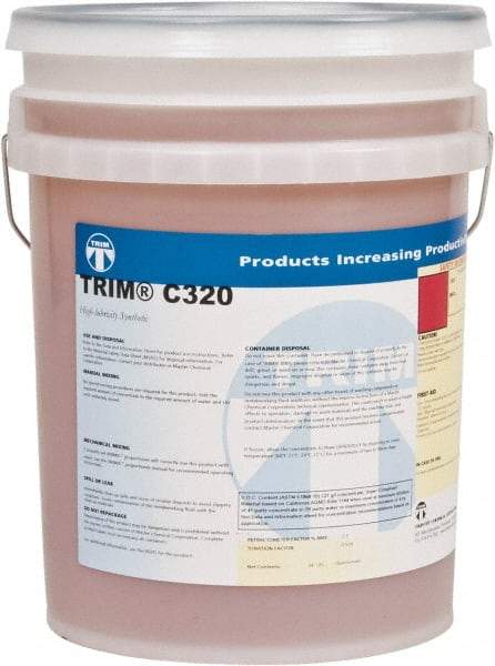 Master Fluid Solutions - Trim C320, 5 Gal Pail Cutting & Grinding Fluid - Synthetic, For Drilling, Form-Grinding, Reaming, Tapping - A1 Tooling