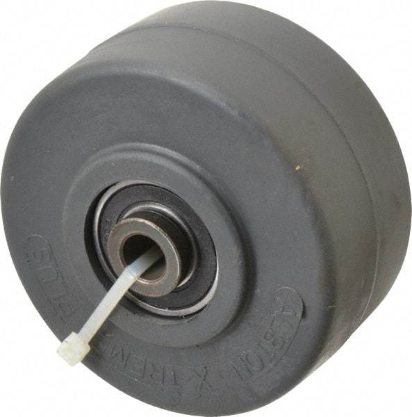 Albion - 4 Inch Diameter x 2 Inch Wide, Polyurethane Caster Wheel - 1,400 Lb. Capacity, 2-7/16 Inch Hub Length, 1/2 Inch Axle Diameter, Precision Ball Bearing - A1 Tooling