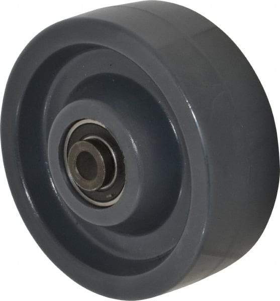 Albion - 5 Inch Diameter x 2 Inch Wide, Polyurethane Caster Wheel - 1,200 Lb. Capacity, 2-7/16 Inch Hub Length, 1/2 Inch Axle Diameter, Precision Ball Bearing - A1 Tooling