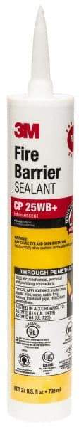 3M - 27 oz Cartridge Red Acrylic & Latex Joint Sealant - -20 to 180°F Operating Temp, 10 min Tack Free Dry Time, Series CP 25WB - A1 Tooling