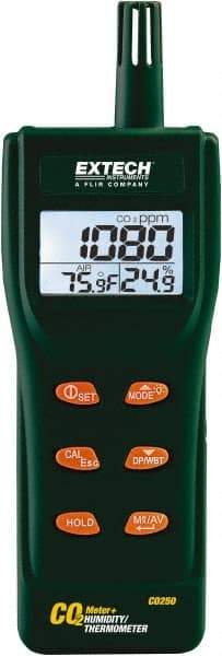 Extech - -14 to 140°F, 0 to 9.99% Humidity Range, Air Quality Monitor - A1 Tooling