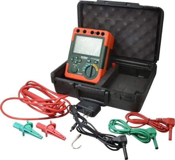 Extech - Digital LCD Display, 60,000 Megohm Electrical Insulation Resistance Tester & Megohmmeter - 5,000 VAC Max Test Voltage, Powered by 1.5V AA Battery - A1 Tooling