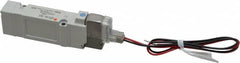 SMC PNEUMATICS - 0.7 CV Flow Rate, Single Solenoid Pilot Operated Valve - 5 Port, 2 Position, Spring Return, 1/4" Push to Connect Inlet, 24 V - A1 Tooling