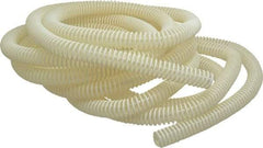 Hi-Tech Duravent - 3/4" ID, 30 Hg Vac Rating, 40 psi, Polyurethane Vacuum & Duct Hose - 25' Long, Clear with Opaque Helix, 2-1/4" Bend Radius, -20 to 180°F - A1 Tooling