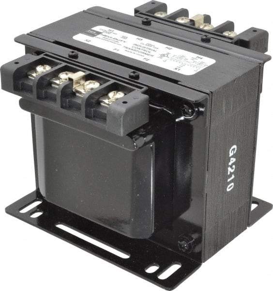 Sola/Hevi-Duty - 1 Phase, 0.2 kVA, Control Transformer - 2 Input, 1 Output Winding, 60, 50/60 at 220 V x 440 V, 50/60 at 230 V x 460 V Hz, 4.79 Inch Deep x 3.89 Inch High, 131°F Temp Rise - A1 Tooling