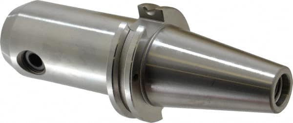 Accupro - CAT40 Taper Shank 3/4" Hole End Mill Holder/Adapter - 1-3/4" Nose Diam, 4" Projection, 5/8-11 Drawbar, Through-Spindle & DIN Flange Coolant - Exact Industrial Supply