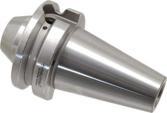 Accupro - BT40 Taper Shank 1/2" Hole End Mill Holder/Adapter - 35mm Nose Diam, 1.75" Projection, M16x2.0 Drawbar, Through-Spindle & DIN Flange Coolant - Exact Industrial Supply