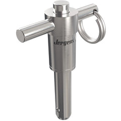 10 mm Pin Diameter, 25 mm Grip Length, Heavy Duty T-Handle Kwik-Lok Pin, Stainless Steel